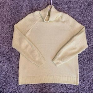 Loft bright neon green/yellow turtleneck sweater size medium